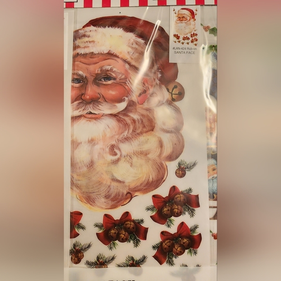 Lot 12 Sheets -Rub-On Christmas Transfers Santa Snowman Angel Stocking Alphabet - Picture 15 of 16